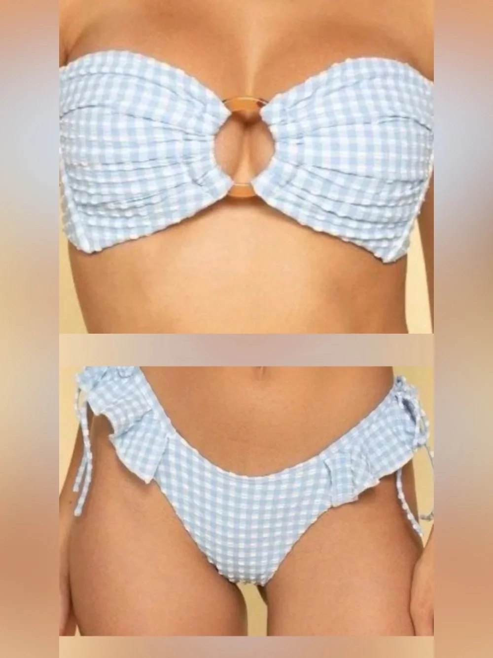 Montce Peri Gingham Bikini Set